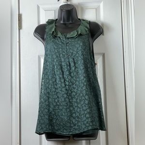 Women’s LC Lauren Conrad Sleeveless Blouse Dark Sage Size L